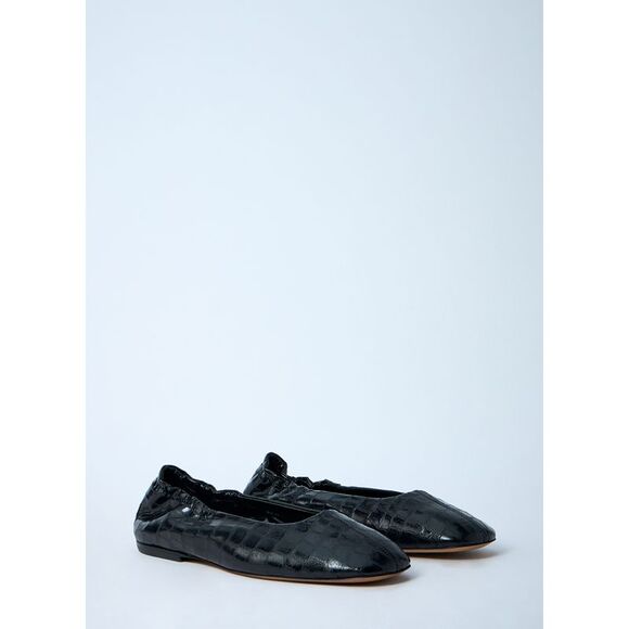 Dries Van Noten Women Croc-Embossed Ballerina Flats - Picture 2 of 7
